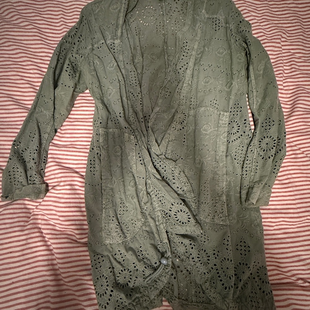 Sundance Sage Eyelet Cardigan